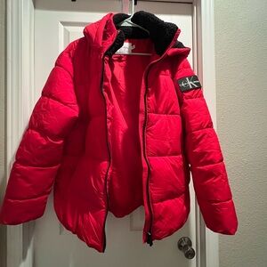 Calvin Klein women’s Red Puffer Jacket
